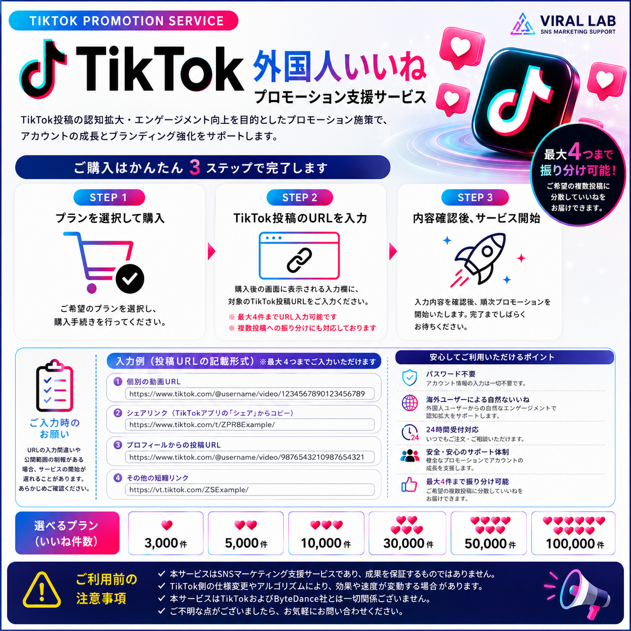TikTok 外国人いいね プロモーション支援 - 画像 (2)